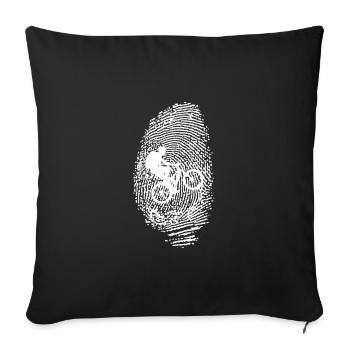 VTT - Housse de coussin décorative 45 x 45 cm - noir - Devant