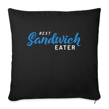Meilleur Sandwich Couple 1 - Housse de coussin décorative 45 x 45 cm - noir - Devant