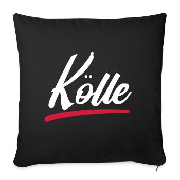 FROID | COLOGNE DESIGN - Housse de coussin décorative 45 x 45 cm - noir - Devant