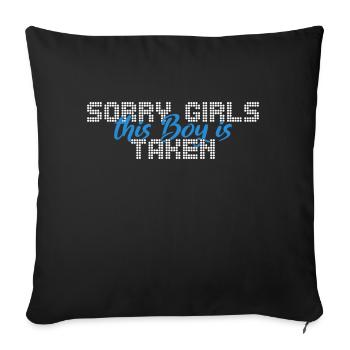 This boy is taken - Sofa pillowcase 17,3'' x 17,3'' (45 x 45 cm) - black - Front