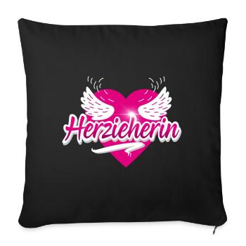 Erzieherin Erzieher - Sofakissenbezug 45 x 45 cm - Schwarz - Vorne