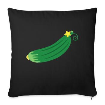 Cucumber - Sofa pillowcase 17,3'' x 17,3'' (45 x 45 cm) - black - Front