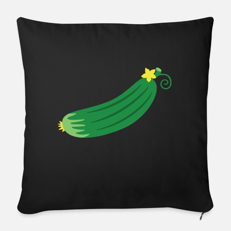 Gurke - Sofakissenbezug 45 x 45 cm - Schwarz