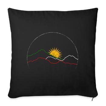Sunrise mountains - Sofa pillowcase 17,3'' x 17,3'' (45 x 45 cm) - black - Front