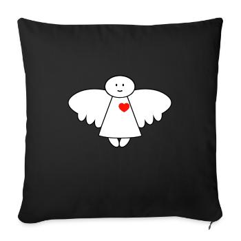 Guardian Angel - Sofa pillowcase 17,3'' x 17,3'' (45 x 45 cm) - black - Front
