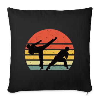 Capoeira Vintage Retro - Sofakissenbezug 45 x 45 cm - Schwarz - Vorne