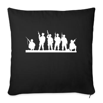 Our Soldiers - Sofa pillowcase 17,3'' x 17,3'' (45 x 45 cm) - black - Front