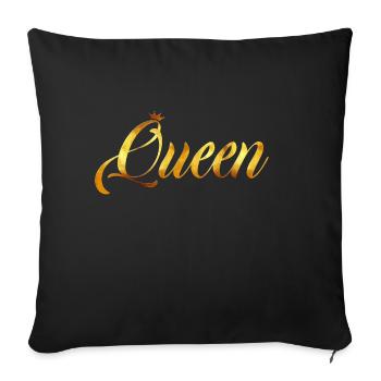 Queen - Sofa pillowcase 17,3'' x 17,3'' (45 x 45 cm) - black - Front
