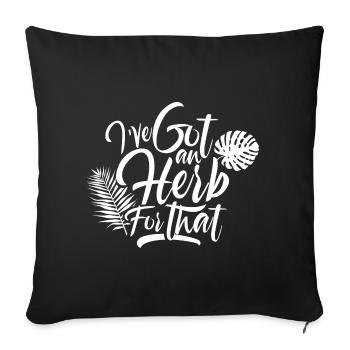 J’ai des herbes pour recueillir des épices de l’herbe - Housse de coussin décorative 45 x 45 cm - noir - Devant