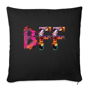 BFF, Best friends forever, abstract, font,colorful - Sofakissenbezug 45 x 45 cm - Schwarz - Vorne