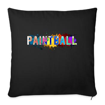 Paintball - Housse de coussin décorative 45 x 45 cm - noir - Devant