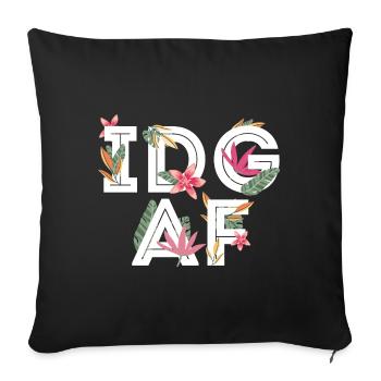 IDGAF Tropical - Sofakissenbezug 45 x 45 cm - Schwarz - Vorne