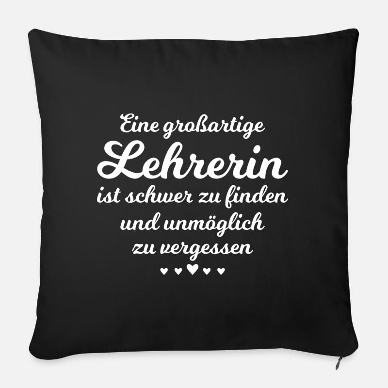 Abschiedsgeschenk für eine großartige Lehrerin! - Sofakissenbezug 45 x 45 cm - Schwarz