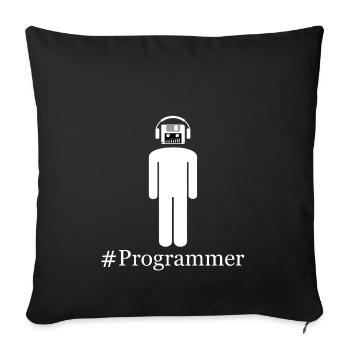 #Programmer - Sofakissenbezug 45 x 45 cm - Schwarz - Vorne