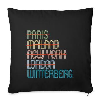 WINTERBERG - Sofa pillowcase 17,3'' x 17,3'' (45 x 45 cm) - black - Front