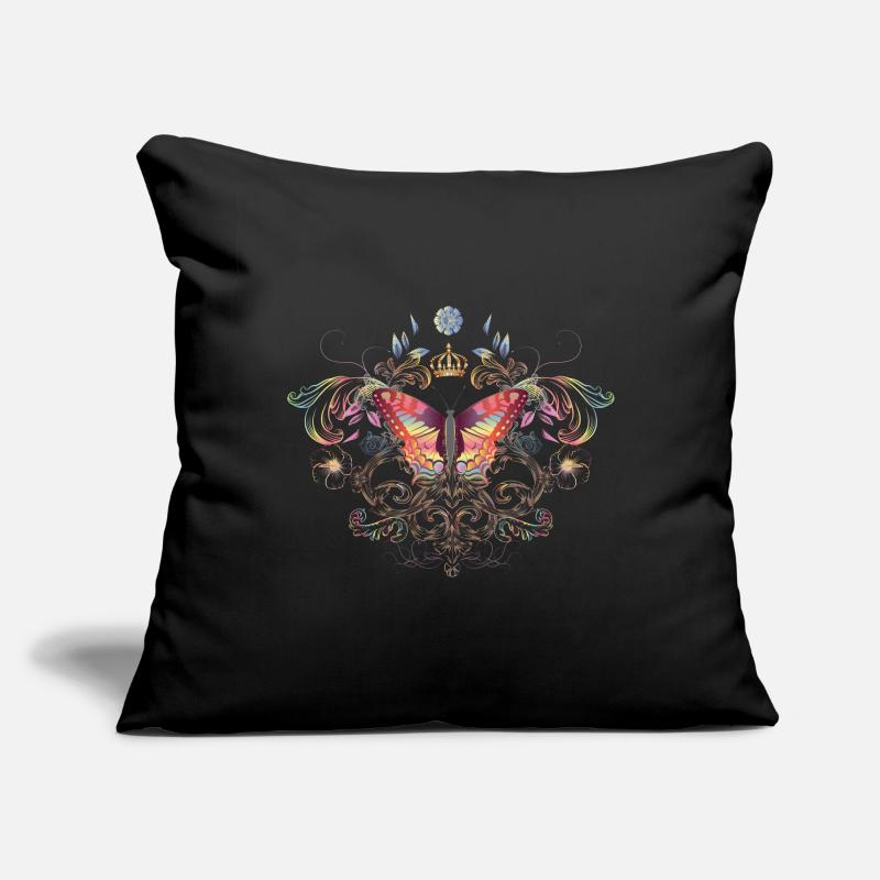 imaginative butterfly with crown Sofa pillowcase 17,3'' x 17,3'' (45 x 45 cm)