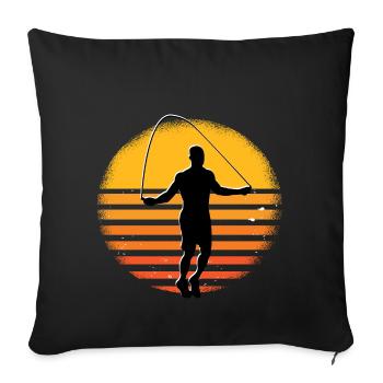 Rope jumper - Sofa pillowcase 17,3'' x 17,3'' (45 x 45 cm) - black - Front