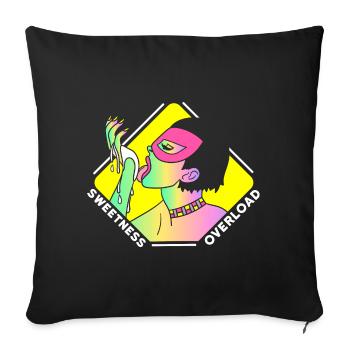 EROTIC SEXY GIRL SWEETNESS OVERLOAD - Sofakissenbezug 45 x 45 cm - Schwarz - Vorne
