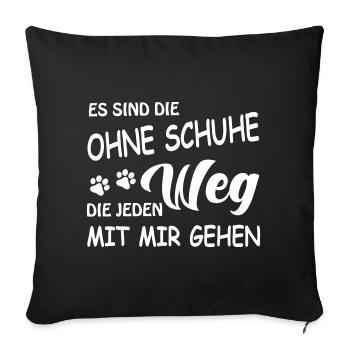 Treuer Begleiter - Hunde - Sofakissenbezug 45 x 45 cm - Schwarz - Vorne