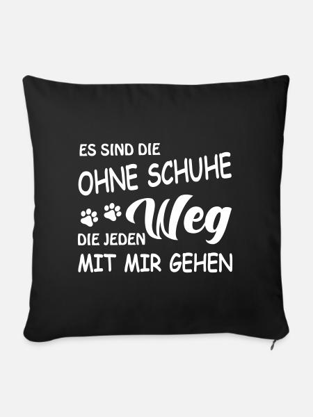 Treuer Begleiter - Hunde - Sofakissenbezug 45 x 45 cm - Schwarz
