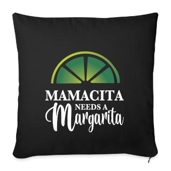MAMACITA NEEDS A Margarita - Sofakissenbezug 45 x 45 cm - Schwarz - Vorne