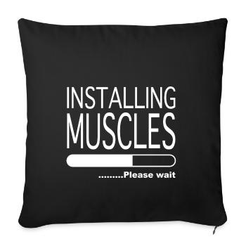Installing Muscles please wait... - Sofakissenbezug 45 x 45 cm - Schwarz - Vorne