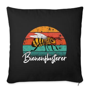 Bienenflüsterer Imker Bienenzüchter Imkerin - Sofakissenbezug 45 x 45 cm - Schwarz - Vorne
