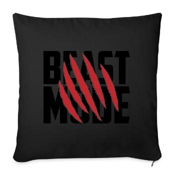 Colors can be changed | Beast Fashion - Sofa pillowcase 17,3'' x 17,3'' (45 x 45 cm) - black - Front