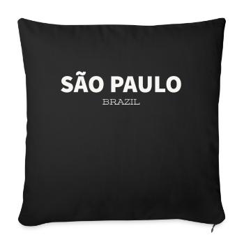 SÃO PAULO - Housse de coussin décorative 45 x 45 cm - noir - Devant