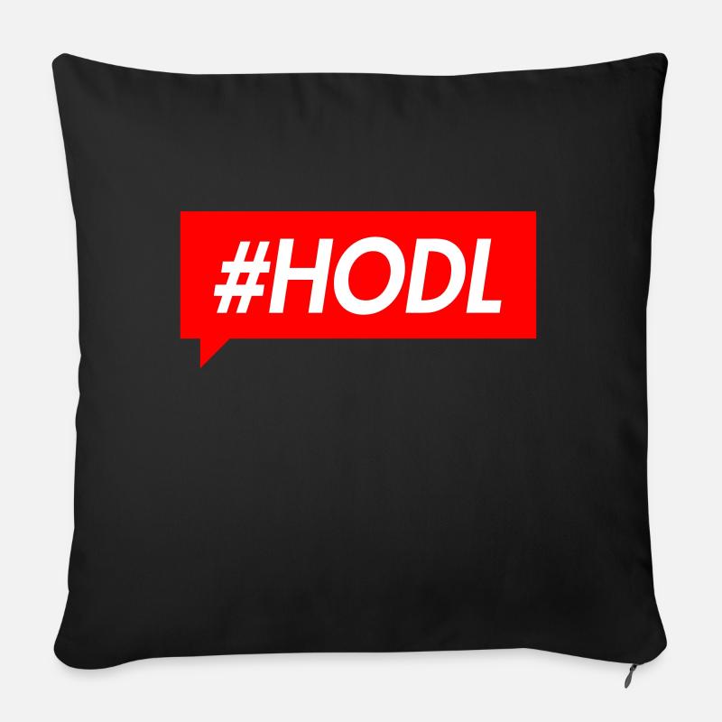 Hashtag HODL - Sofakissenbezug 45 x 45 cm - Schwarz