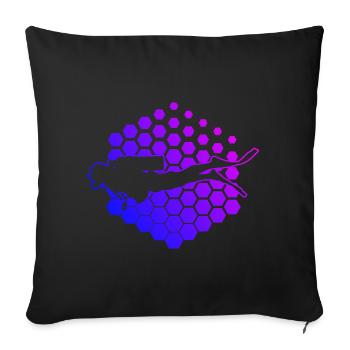 Divers Scuba Diving Scuba Divers Scuba Diver - Sofa pillowcase 17,3'' x 17,3'' (45 x 45 cm) - black - Front