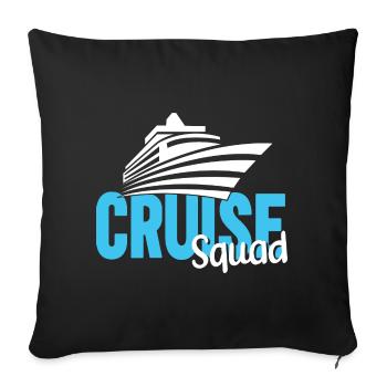 Family Cruise - Sofa pillowcase 17,3'' x 17,3'' (45 x 45 cm) - black - Front