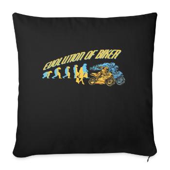 Evolution Motorcyclist Racing Motorcycle - Sofa pillowcase 17,3'' x 17,3'' (45 x 45 cm) - black - Front