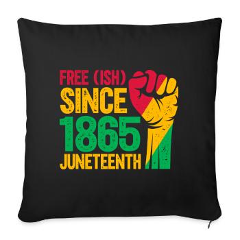 Juneteenth - Sofa pillowcase 17,3'' x 17,3'' (45 x 45 cm) - black - Front
