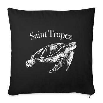 Saint Tropez Côte d ́Azur - Housse de coussin décorative 45 x 45 cm - noir - Devant