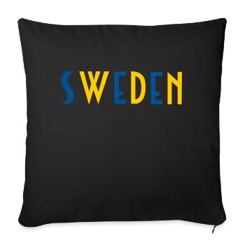 Sweden - Sofa pillowcase 17,3'' x 17,3'' (45 x 45 cm) - black - Front