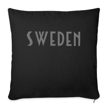 Sweden - Sofa pillowcase 17,3'' x 17,3'' (45 x 45 cm) - black - Front