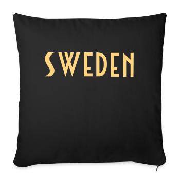 Schweden - Sofakissenbezug 45 x 45 cm - Schwarz - Vorne
