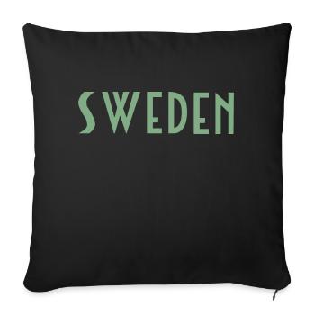 Sweden - Sofa pillowcase 17,3'' x 17,3'' (45 x 45 cm) - black - Front