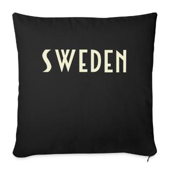 Sweden - Sofa pillowcase 17,3'' x 17,3'' (45 x 45 cm) - black - Front