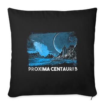 Exoplanet Proxima Centauri b - Sofa pillowcase 17,3'' x 17,3'' (45 x 45 cm) - black - Front