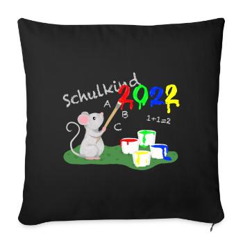 Schulkind 2022 - Sofakissenbezug 45 x 45 cm - Schwarz - Vorne