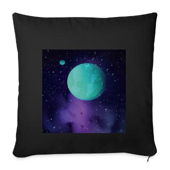 Earth - Sofa pillowcase 17,3'' x 17,3'' (45 x 45 cm) - black - Front