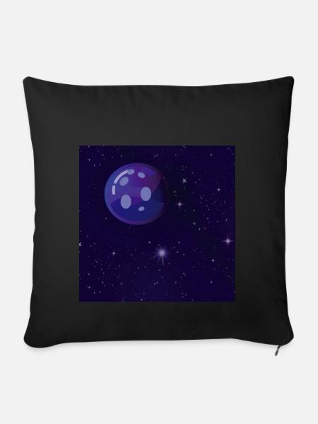 Neptune - Sofakissenbezug 45 x 45 cm - Schwarz