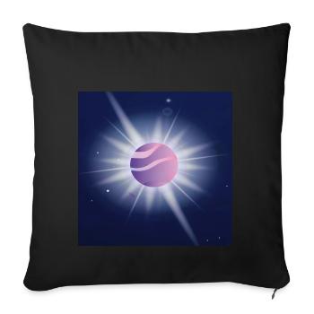 Jupiter - Housse de coussin décorative 45 x 45 cm - noir - Devant