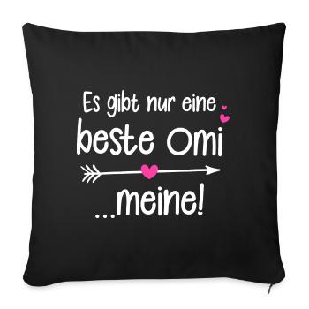 Es gibt nur eine beste Oma - Meine! Weltbeste Oma - Sofakissenbezug 45 x 45 cm - Schwarz - Vorne