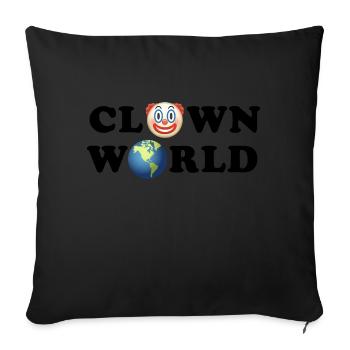 Clown world - Sofa pillowcase 17,3'' x 17,3'' (45 x 45 cm) - black - Front