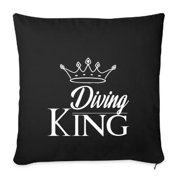 Roi de la plongée - Housse de coussin décorative 45 x 45 cm - noir - Devant