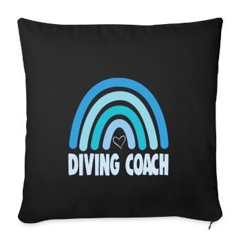 Entraîneur de plongée - Housse de coussin décorative 45 x 45 cm - noir - Devant