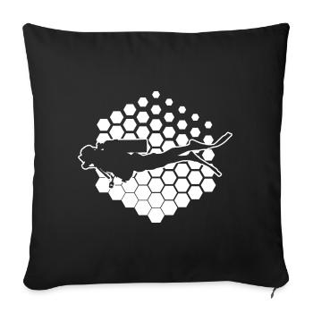 Men's Scuba Diver Diver Diving Divers - Sofa pillowcase 17,3'' x 17,3'' (45 x 45 cm) - black - Front